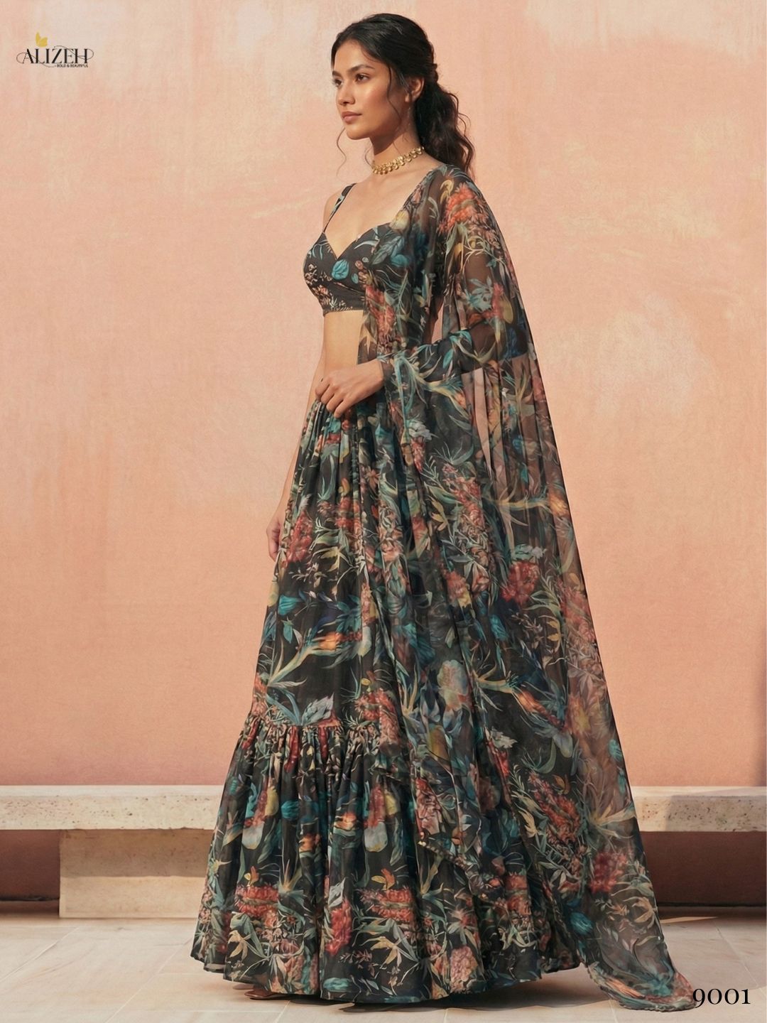 ALIZEH PRESENT FLORENCE READYMADE LEHENGA CHOLI SERIES 9001- 9002 11