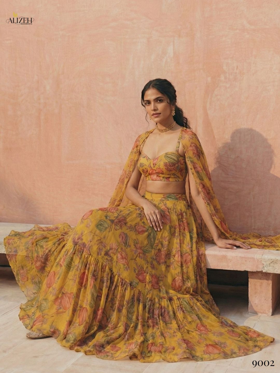 ALIZEH PRESENT FLORENCE READYMADE LEHENGA CHOLI SERIES 9001- 9002 4