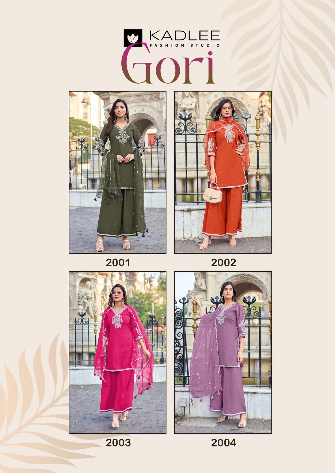 KADLEE PRESENT GORI 3 PCS READYMADE KURTI SERIES 2001-2004 2