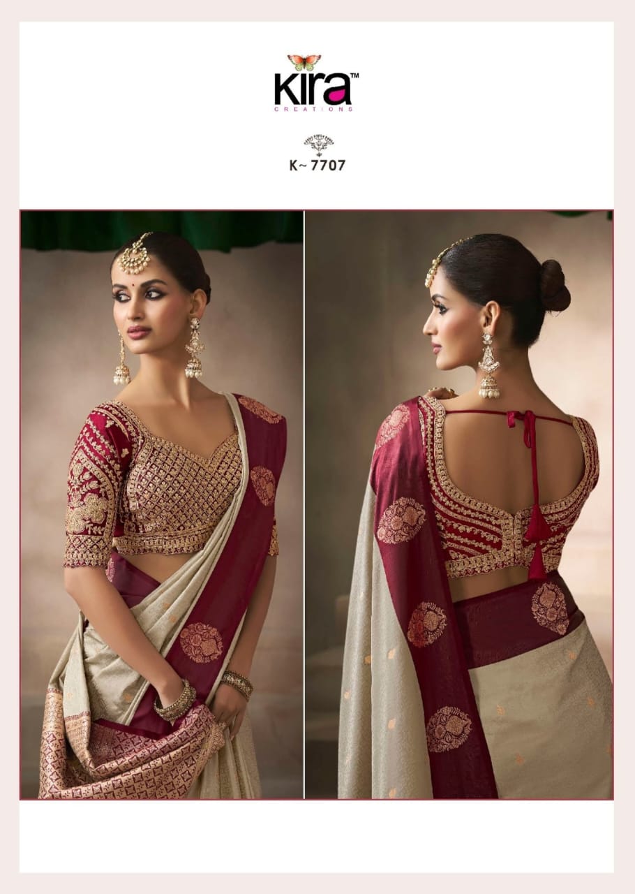 KIRA EXCLUSIVE PRESENT KALKI SATIN SAREE SERIES 7101-7110 18