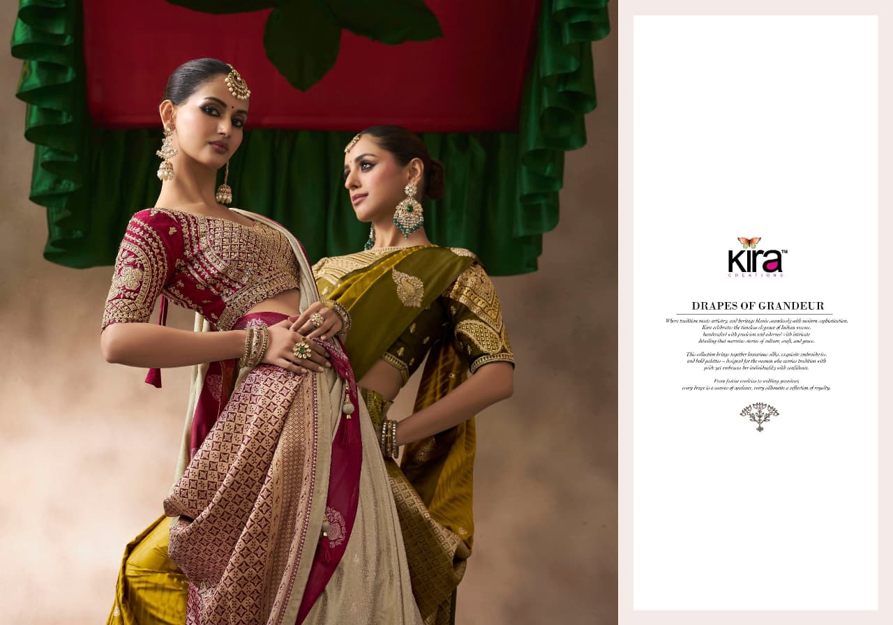 KIRA EXCLUSIVE PRESENT KALKI SATIN SAREE SERIES 7101-7110 8
