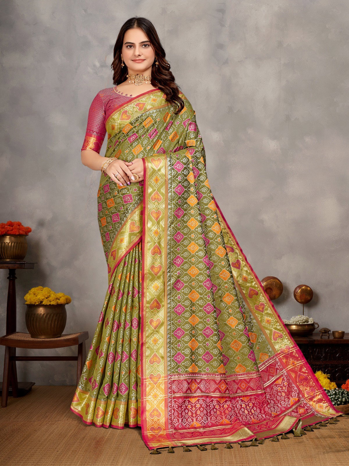 Grand Launching Special Ikkat Patola Silk Catalogue In The Market 6