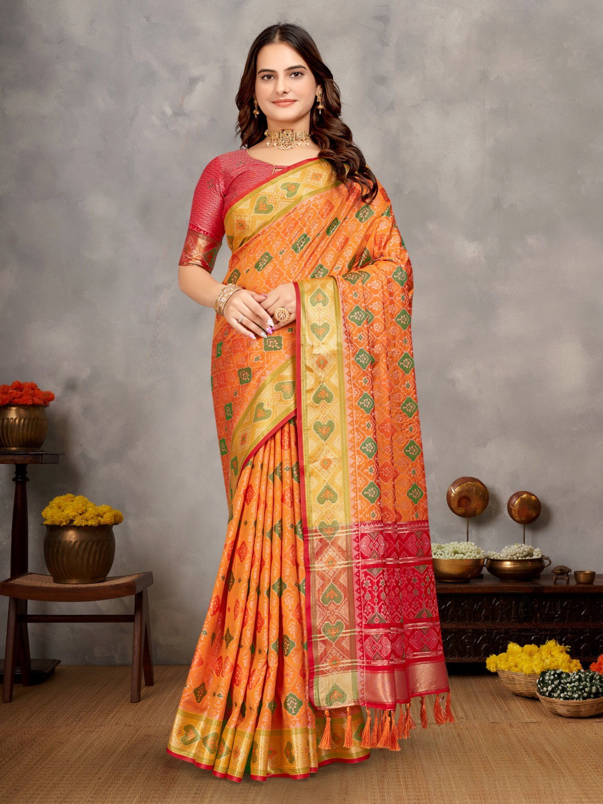 Grand Launching Special Ikkat Patola Silk Catalogue In The Market 5