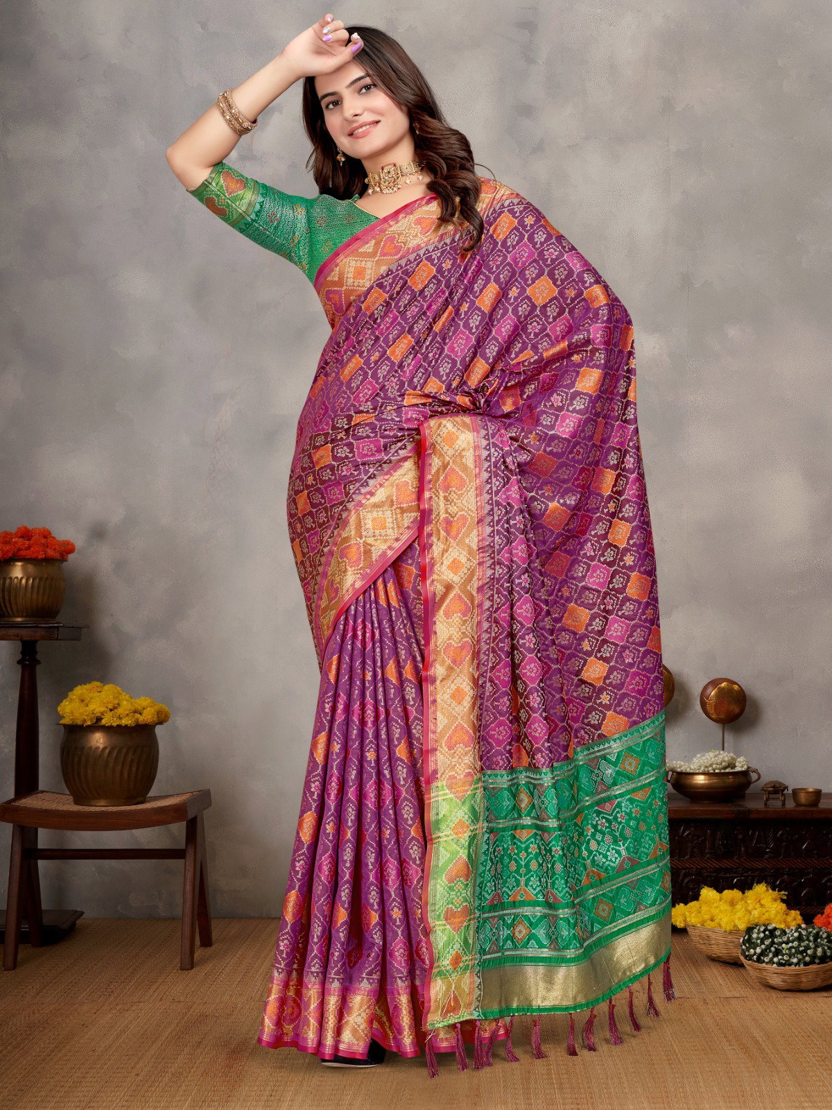 Grand Launching Special Ikkat Patola Silk Catalogue In The Market 4