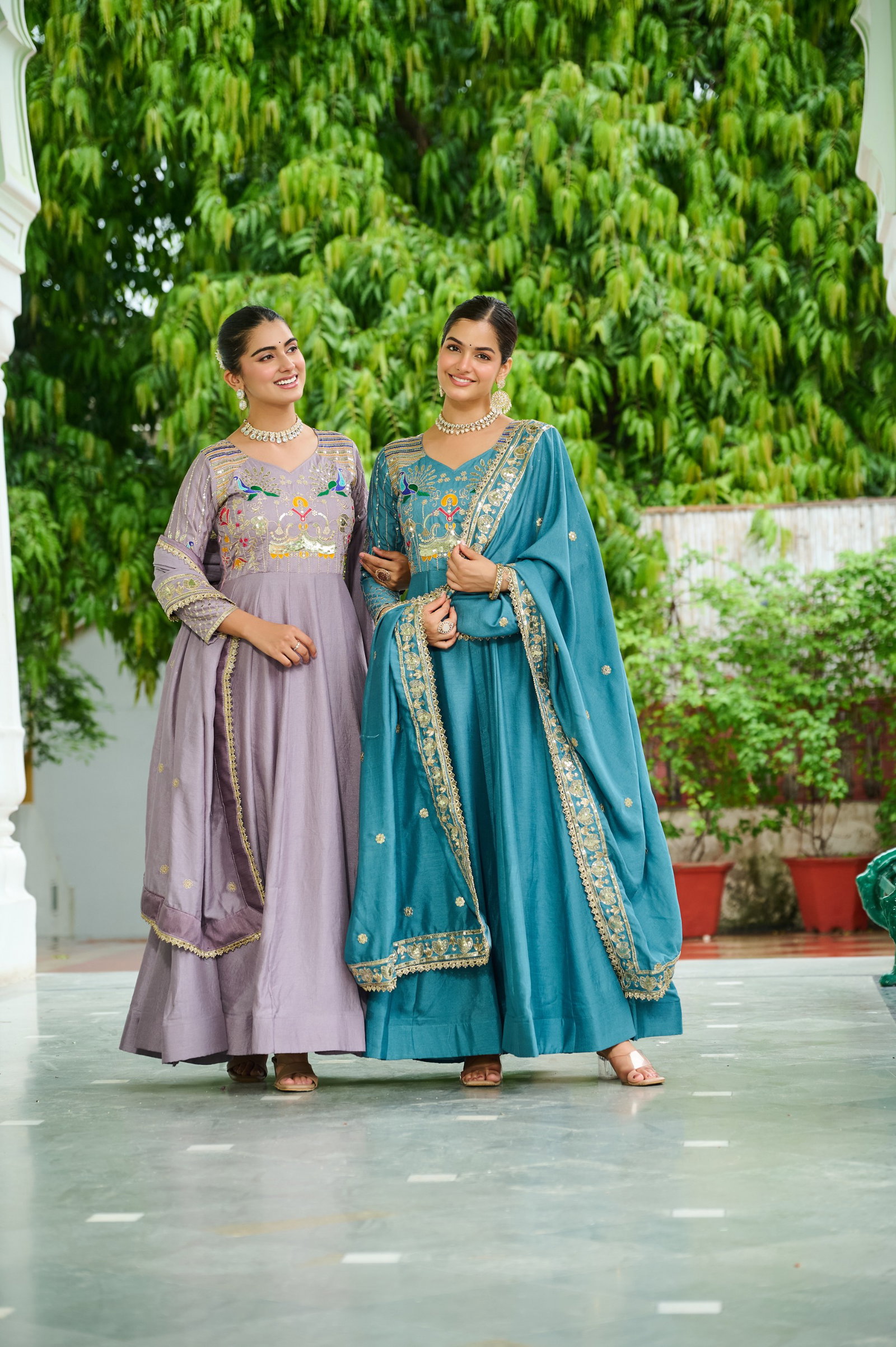 PREMIUM READYMADE  GOWN-DUPATTA SET 1