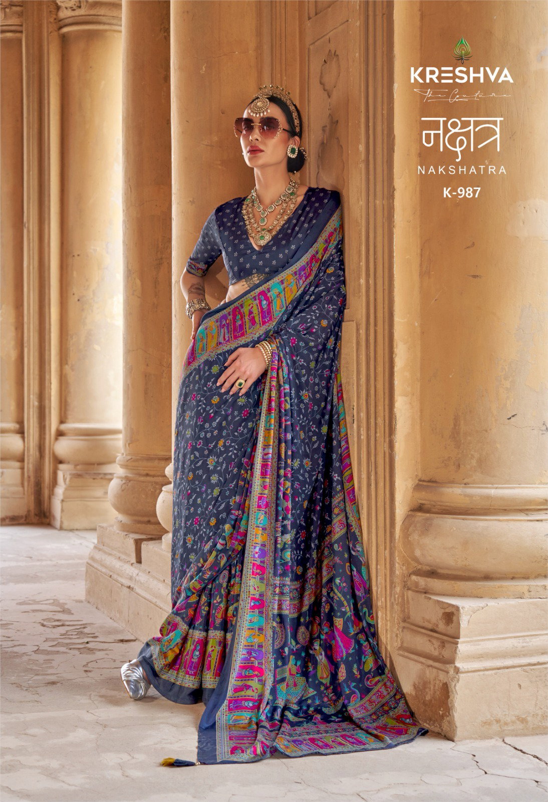 Kreshva  Present  Nakshatra printed saree series 987 TO 992 18