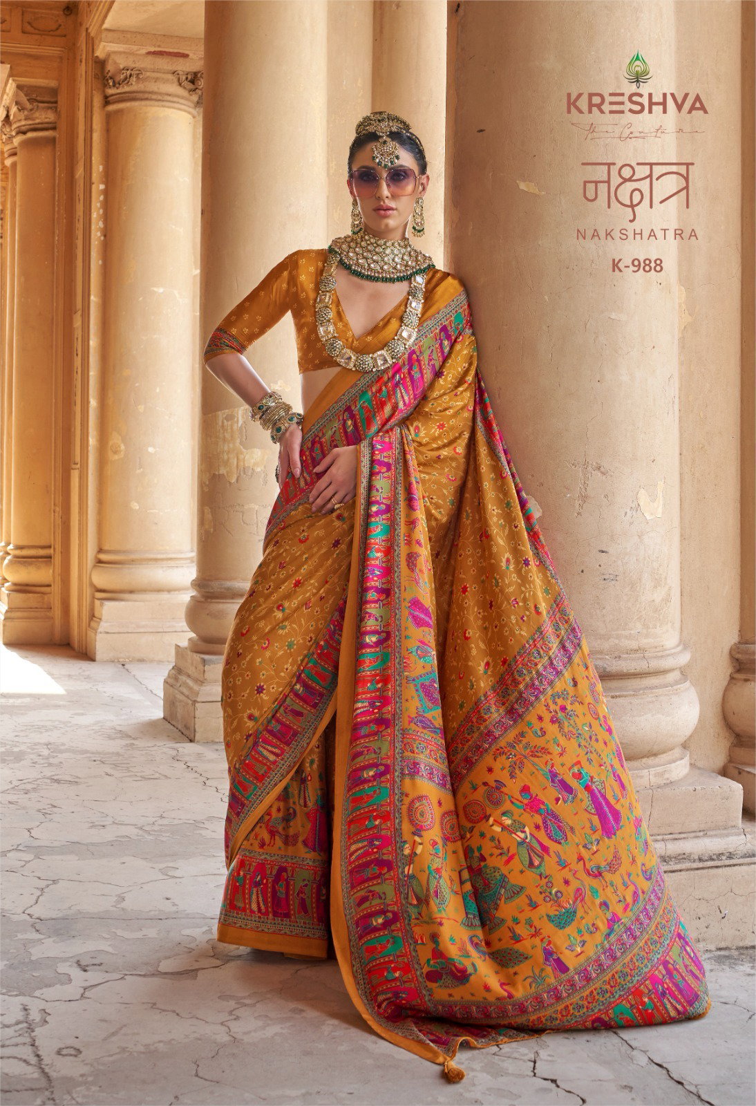 Kreshva  Present  Nakshatra printed saree series 987 TO 992 15