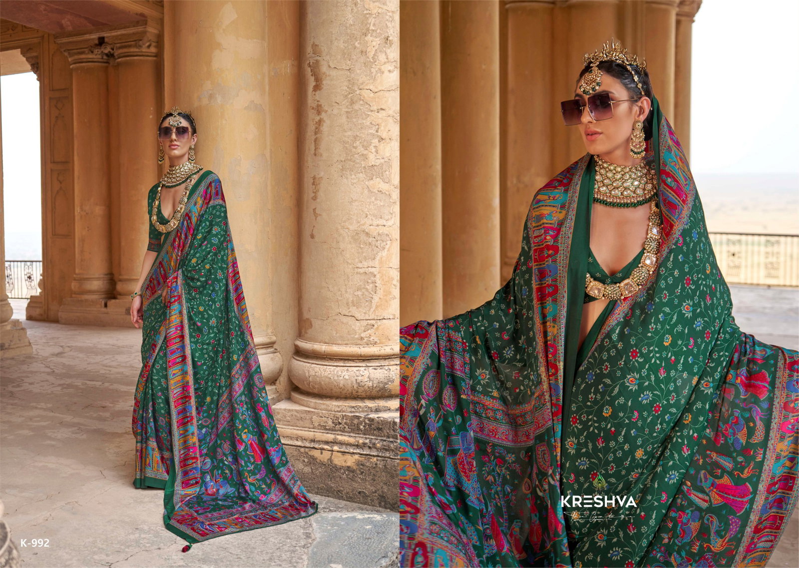 Kreshva  Present  Nakshatra printed saree series 987 TO 992 3