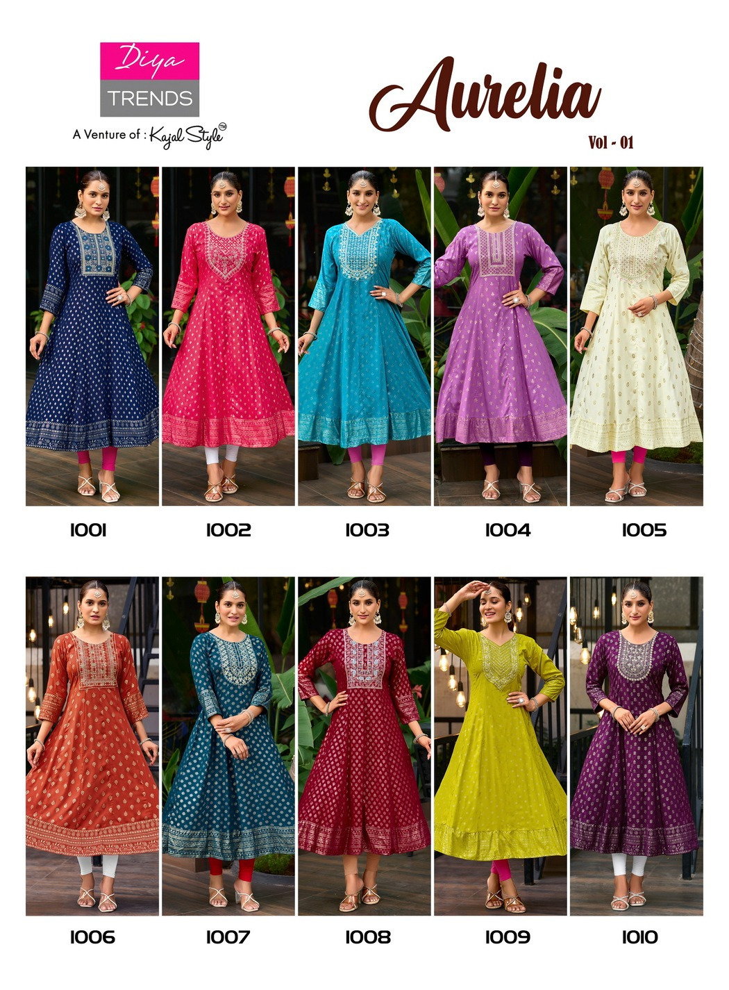 DIYA TRENDS AURELIA VOL 01 WITH DESIGNER  GOWNS CONCEPT 1