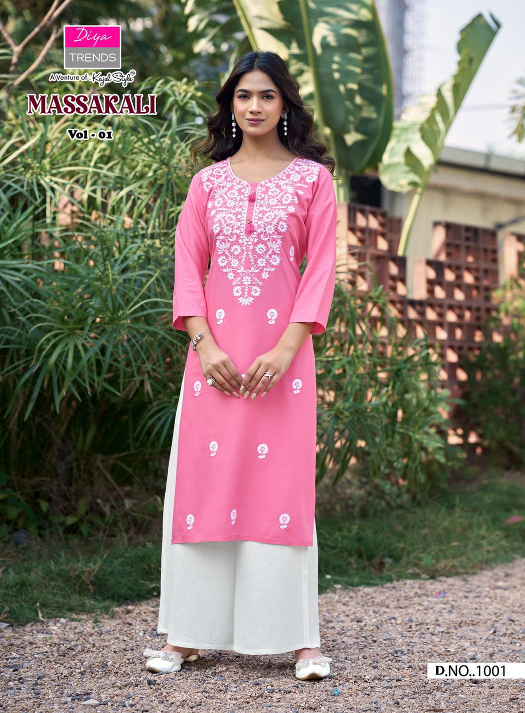 DIYA TRENDS MASSAKALI LUCKNOWI KURTI WITH PLAZZO 1001-1008 11