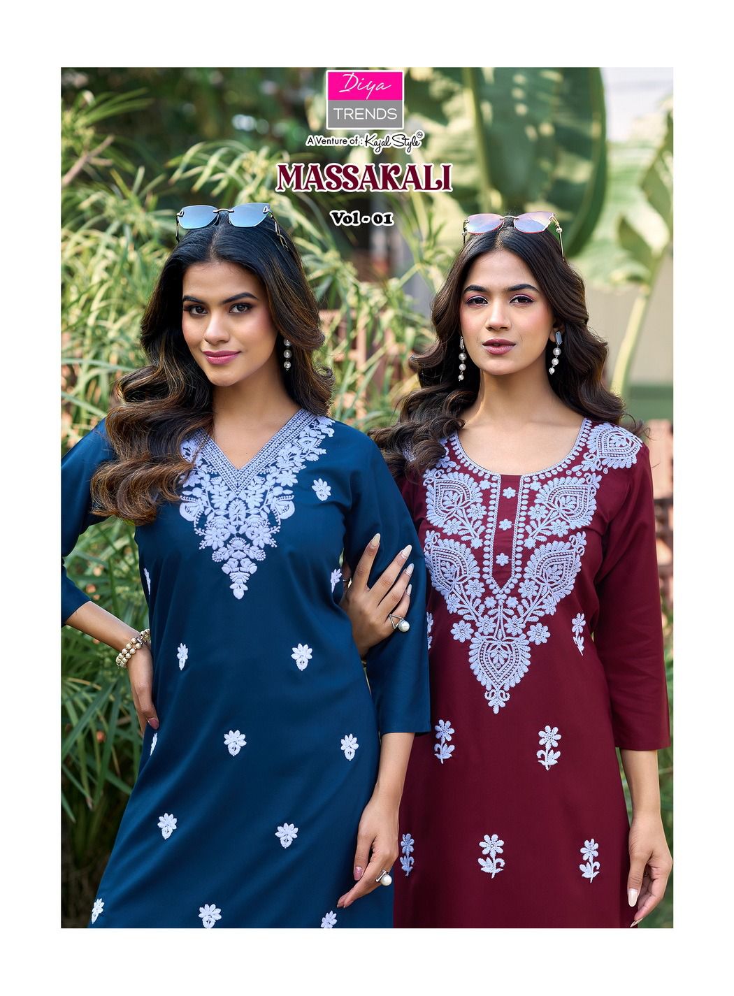 DIYA TRENDS MASSAKALI LUCKNOWI KURTI WITH PLAZZO 1001-1008 4