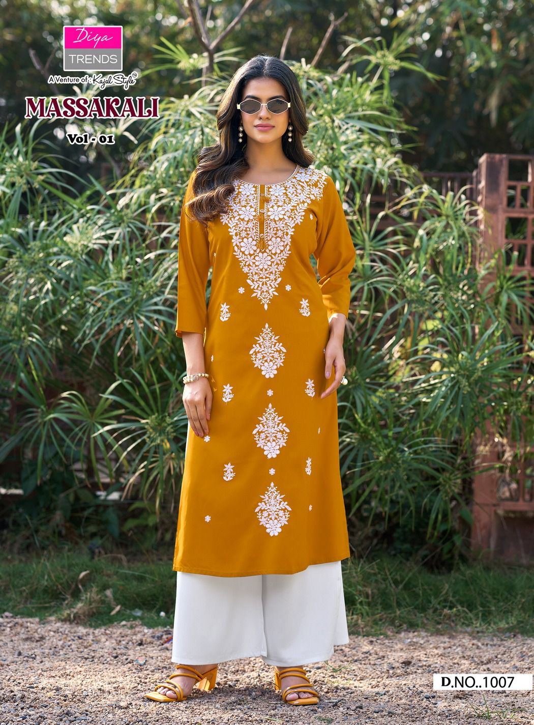 DIYA TRENDS MASSAKALI LUCKNOWI KURTI WITH PLAZZO 1001-1008 2