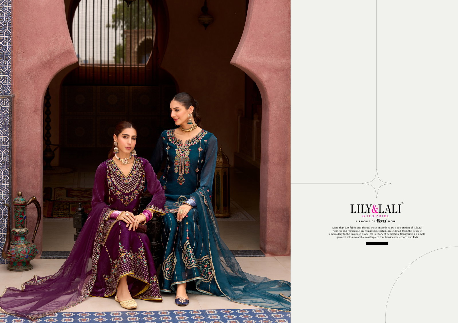 LILY & LALI PRESENT ANDORA  3 PCS KURTI SET WITH SHARA SET SERIES 29101-29104 15