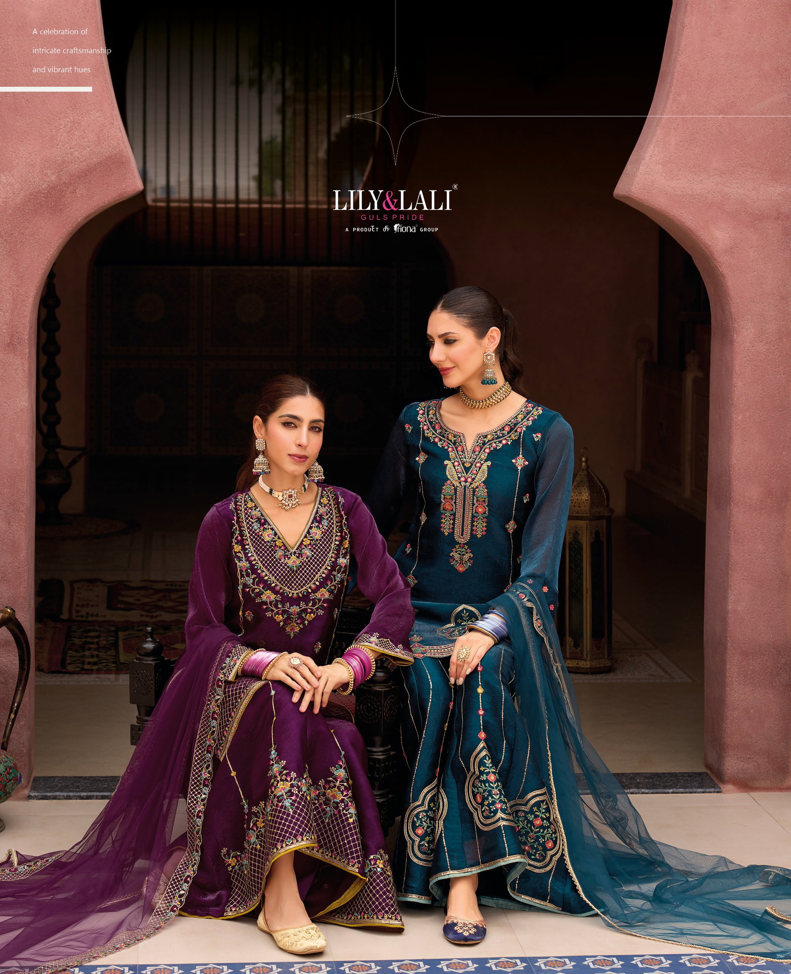 LILY & LALI PRESENT ANDORA  3 PCS KURTI SET WITH SHARA SET SERIES 29101-29104 10