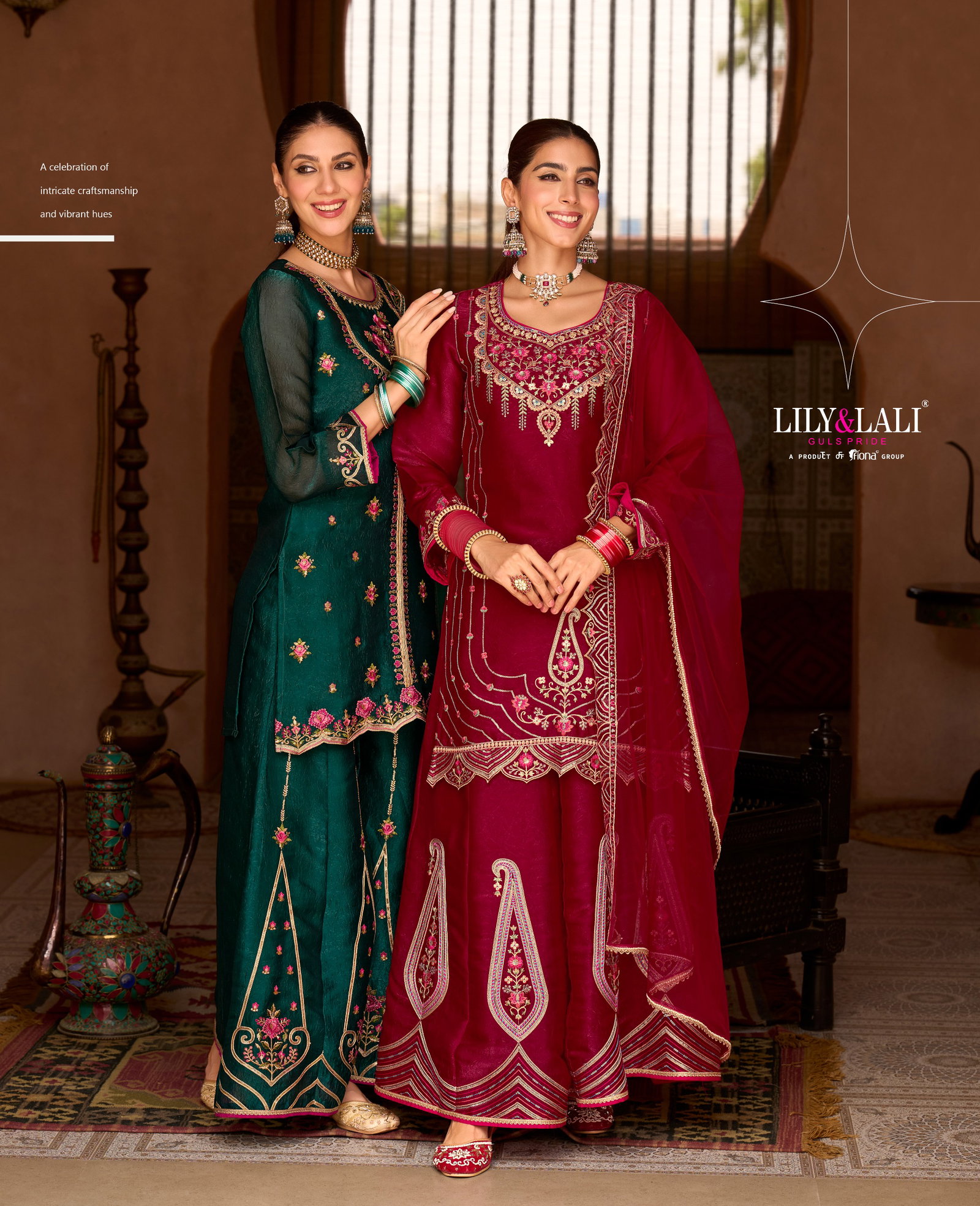 LILY & LALI PRESENT ANDORA  3 PCS KURTI SET WITH SHARA SET SERIES 29101-29104 6