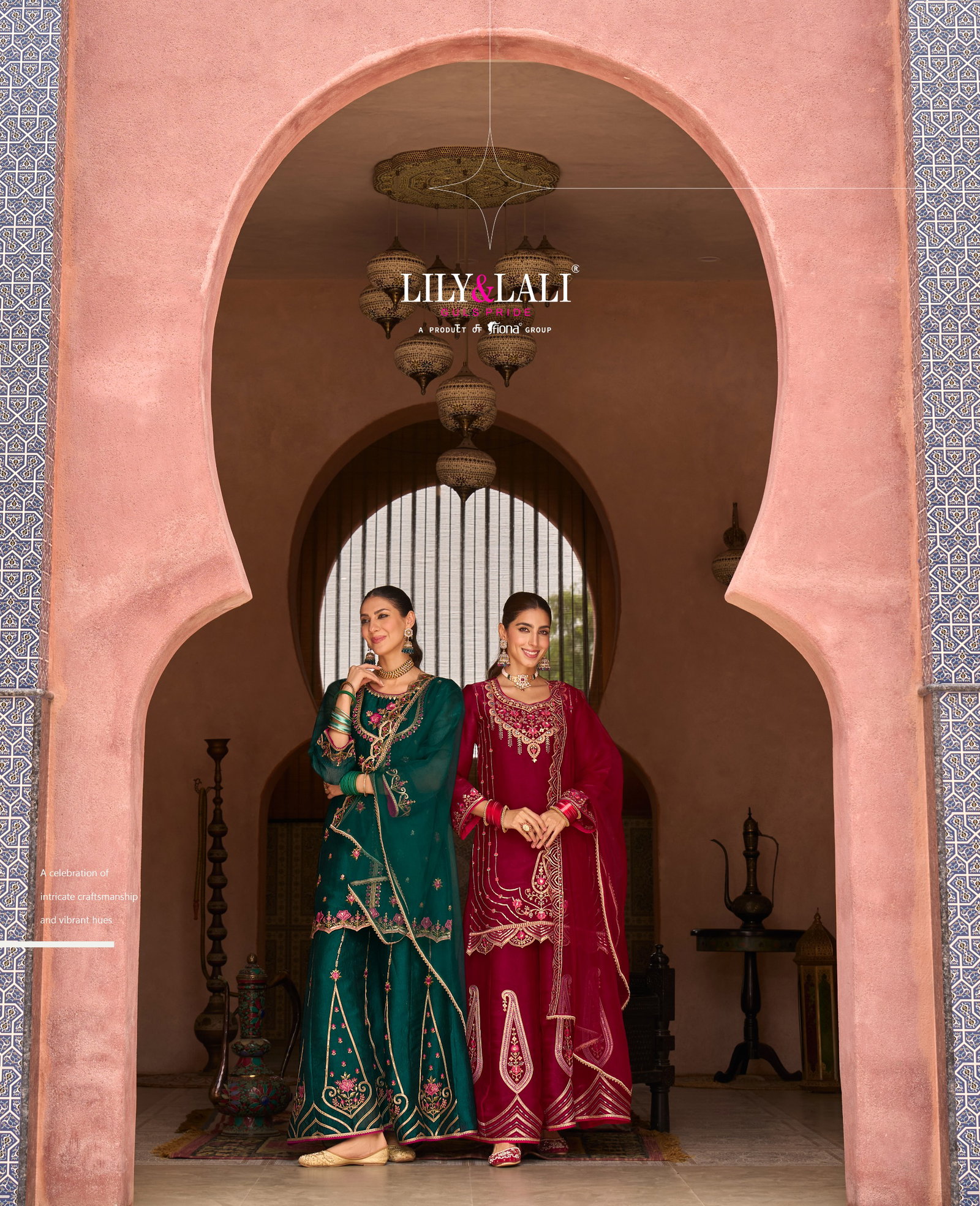 LILY & LALI PRESENT ANDORA  3 PCS KURTI SET WITH SHARA SET SERIES 29101-29104 4