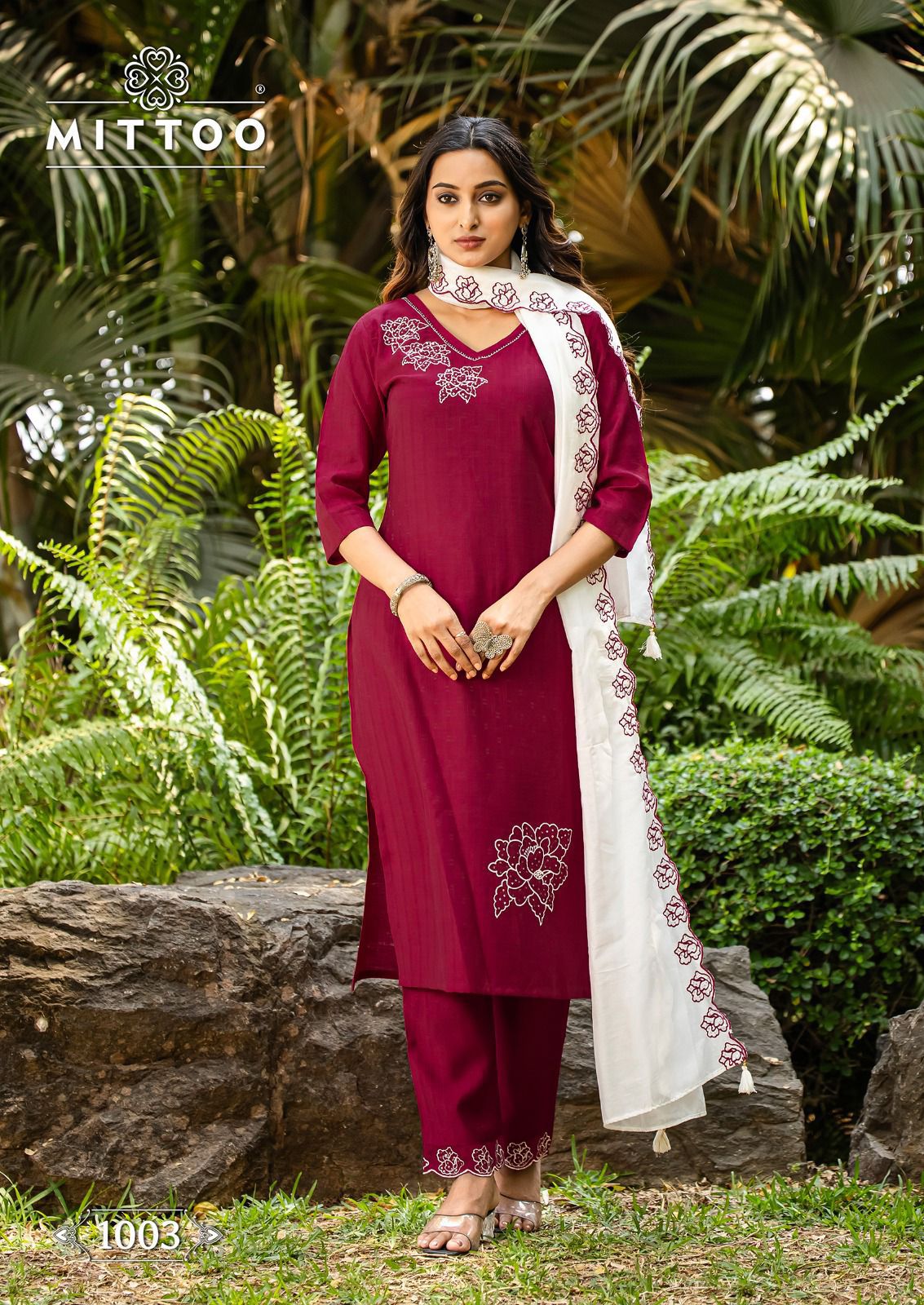 MITTO ELITE 3 PCS READYMADE HAND WOK KURTI SERIES1001-1006 9