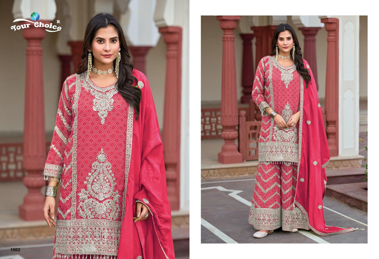 YOURCHOICE FIRDOUS READYAMDE WITH BANDHEJ CONCEPT SERIES 1001-1003 2