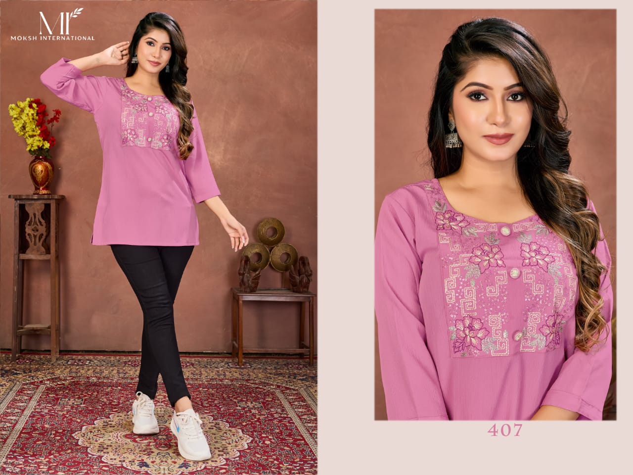 MOKSH PRESENT NIKKI VOL 02 SHORT TOP STYLE SERIES 405-408 8