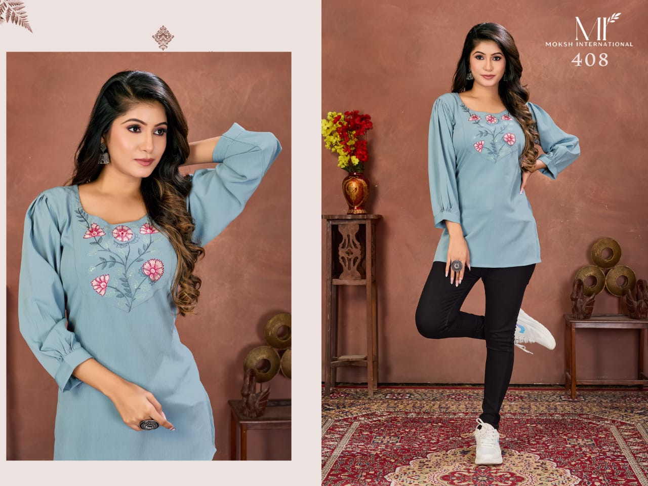 MOKSH PRESENT NIKKI VOL 02 SHORT TOP STYLE SERIES 405-408 5
