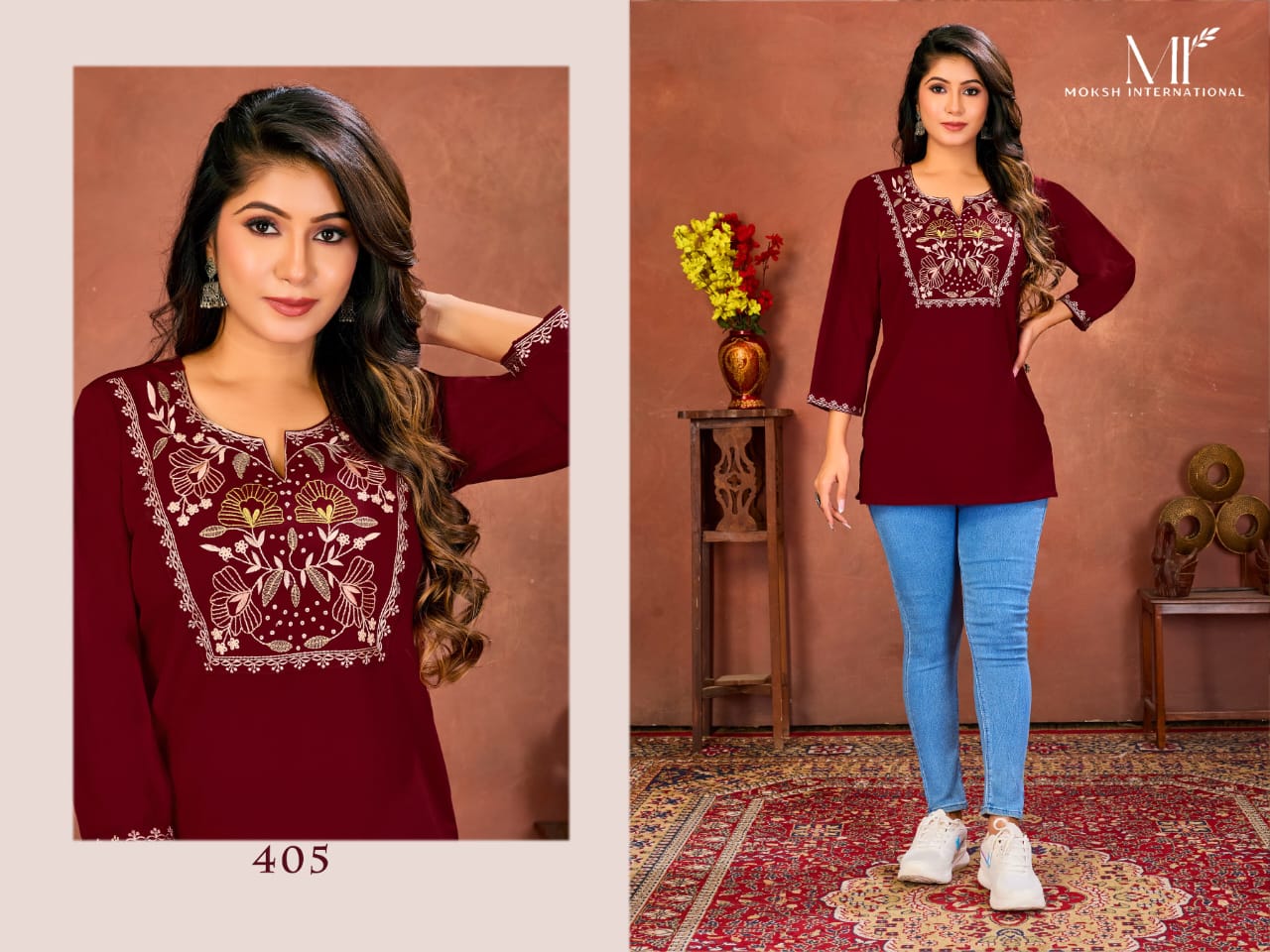 MOKSH PRESENT NIKKI VOL 02 SHORT TOP STYLE SERIES 405-408 6