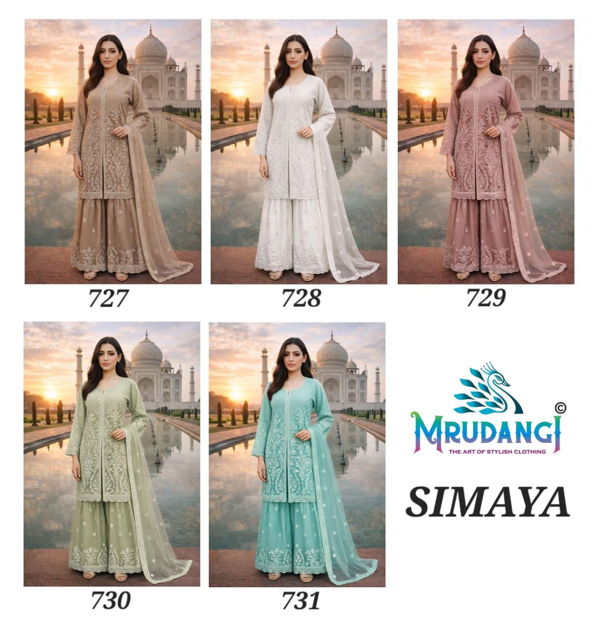 MRUDANGI SIMAYA SERIES 727 WITH PLAZZO SET 1