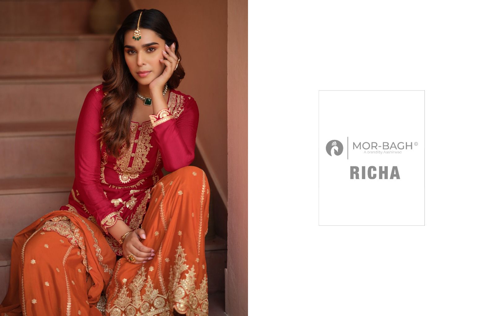 AASHIRWAAD CREATION PRESENT FREE SIZE STICHED RICHA SERIES 10763-10765 11