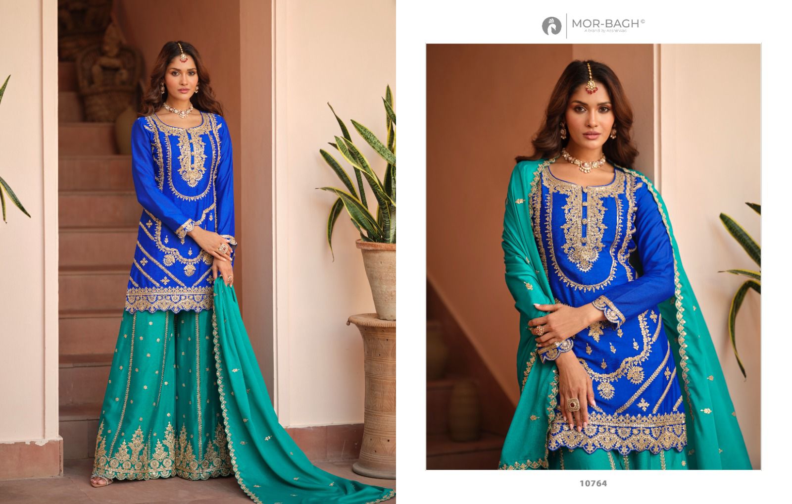 AASHIRWAAD CREATION PRESENT FREE SIZE STICHED RICHA SERIES 10763-10765 12