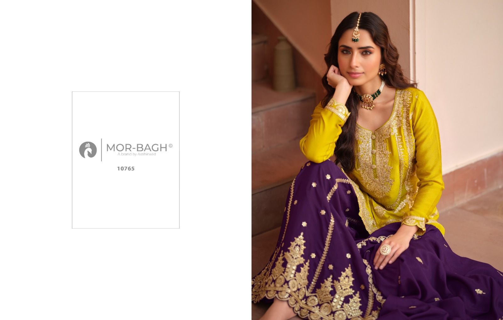 AASHIRWAAD CREATION PRESENT FREE SIZE STICHED RICHA SERIES 10763-10765 10