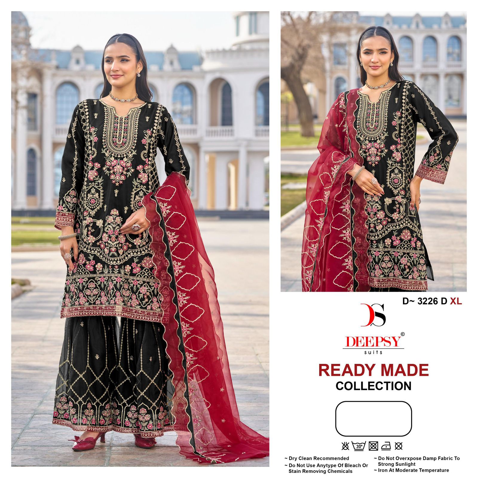 DEEPSY PRESENT READYMADE PAKISTANI  PURE ORGANZA SUITS SERIES D 3226 2