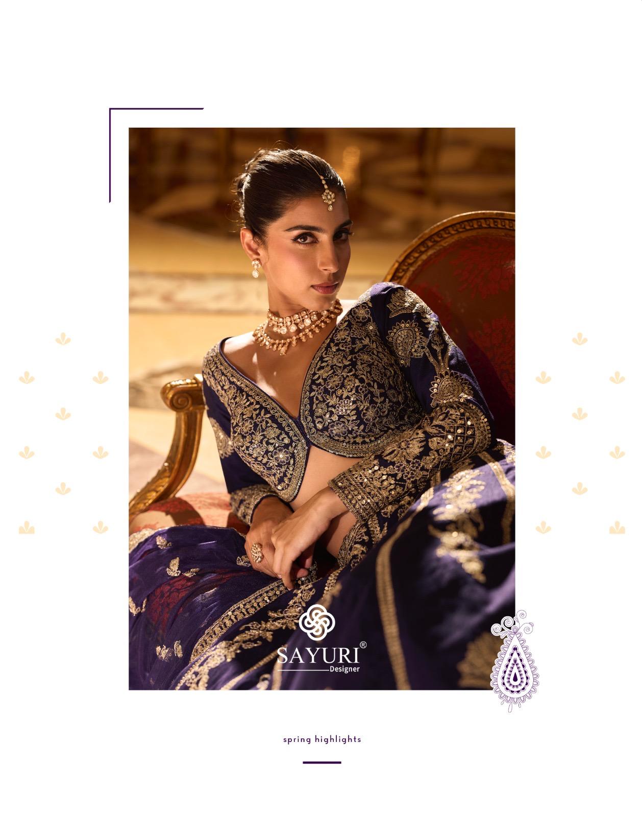 SAYURI DESIGNER PRESNT PADMINI FREE SIZE STICHED LEHENGA WEDING SEIRES 10190-10192 2