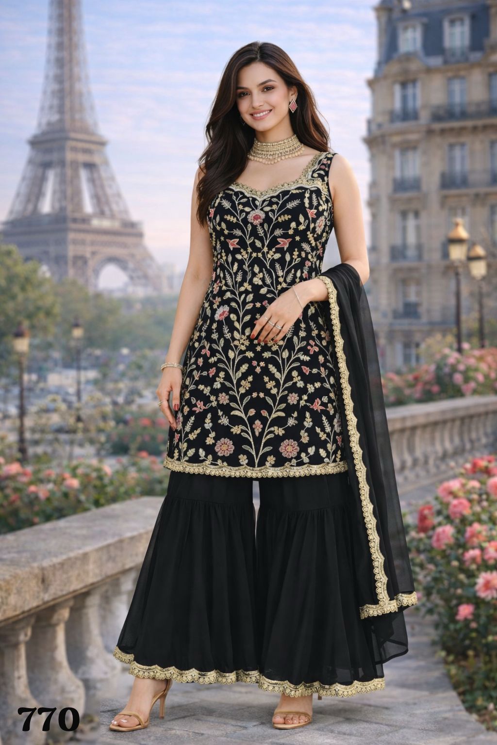 MRUDANGI PRESENT READYMADE AAYNA SERIES 770 WITH SHARARA STYLE SET 6