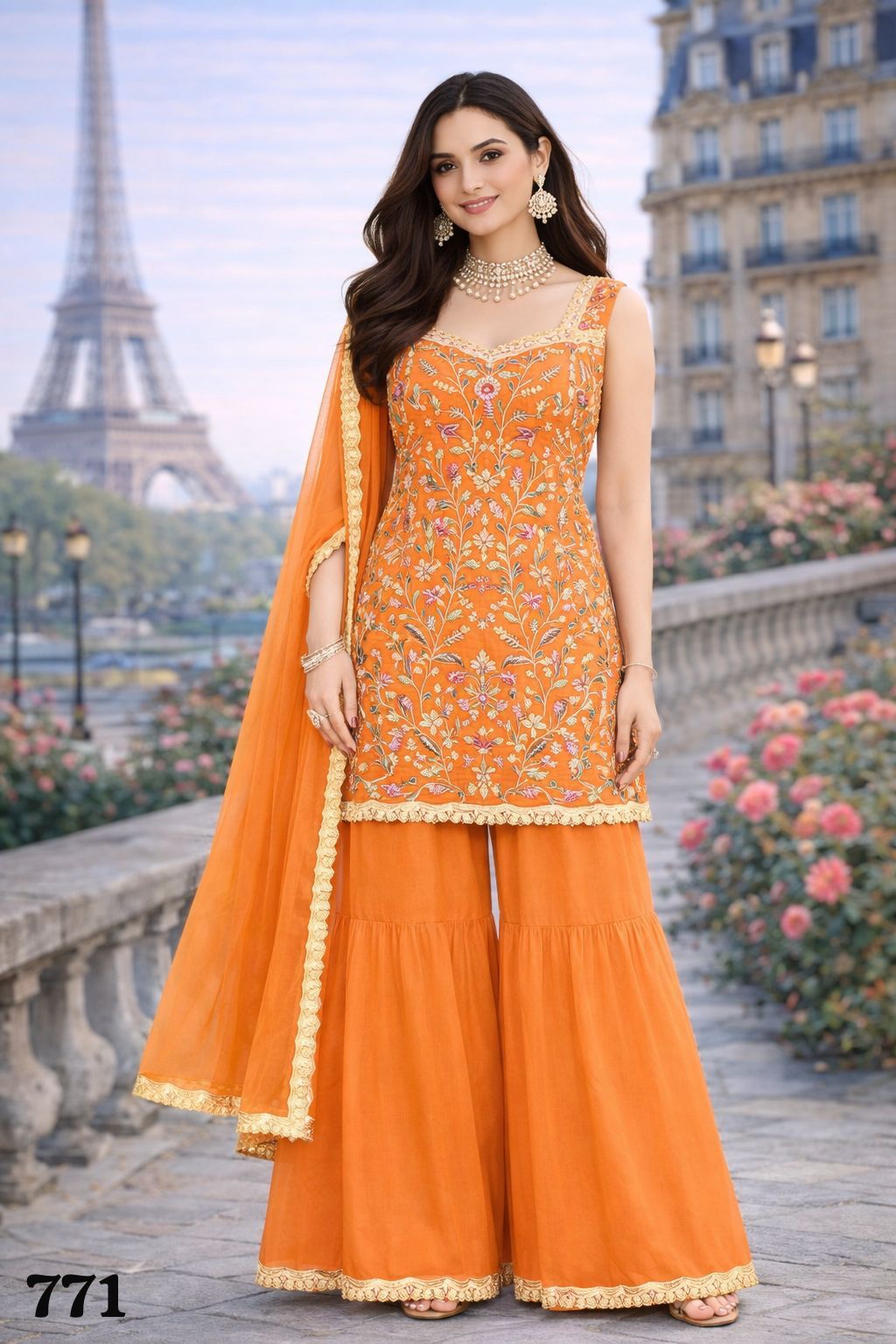 MRUDANGI PRESENT READYMADE AAYNA SERIES 770 WITH SHARARA STYLE SET 3