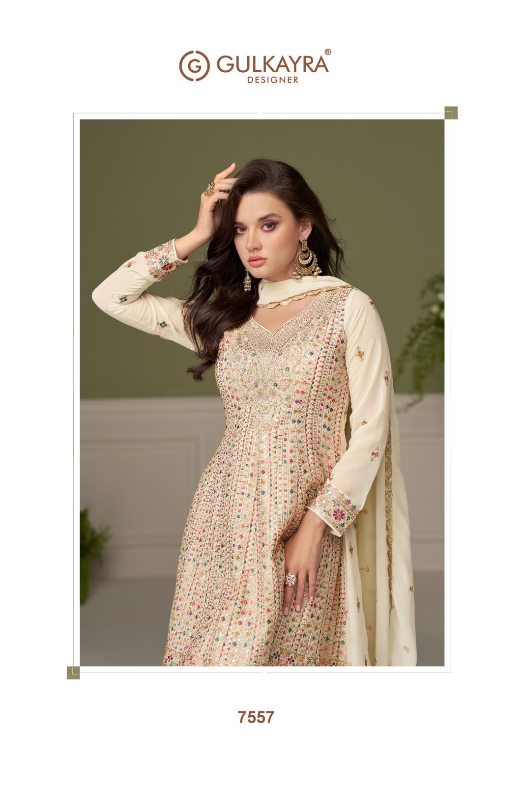 GULKAYRA DESIGNER PRESENT GLAMOUR SERIES  7557-7559 WITH PLAZZO STYLE 11