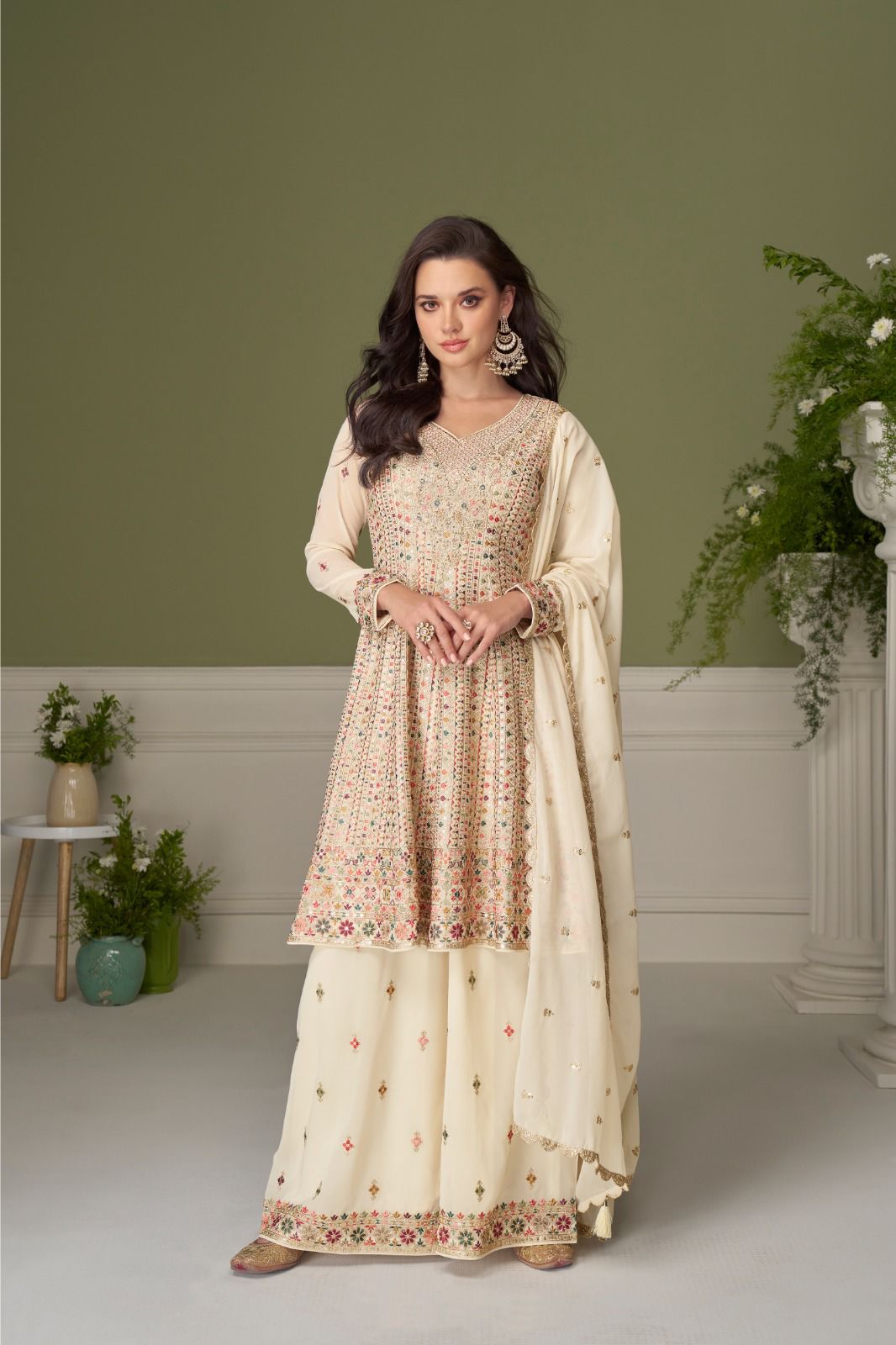 GULKAYRA DESIGNER PRESENT GLAMOUR SERIES  7557-7559 WITH PLAZZO STYLE 10