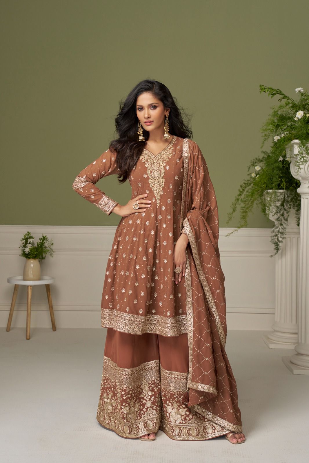GULKAYRA DESIGNER PRESENT GLAMOUR SERIES  7557-7559 WITH PLAZZO STYLE 8