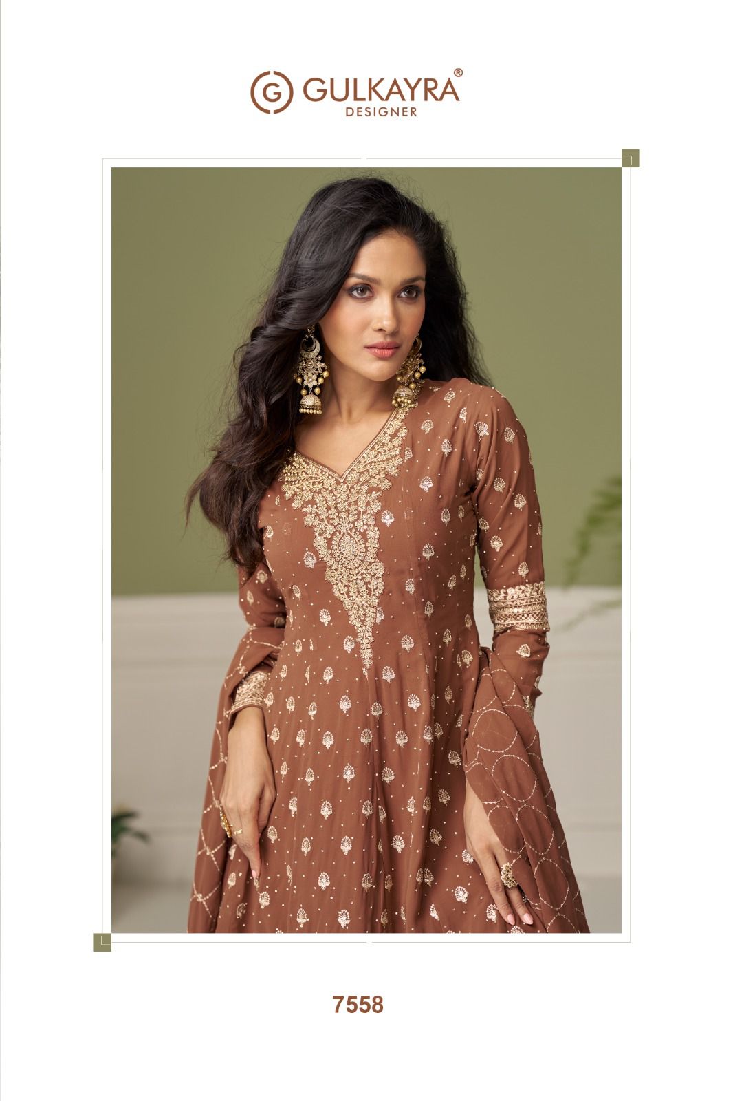 GULKAYRA DESIGNER PRESENT GLAMOUR SERIES  7557-7559 WITH PLAZZO STYLE 9
