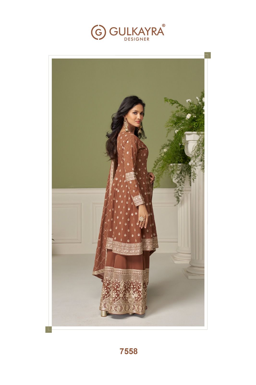 GULKAYRA DESIGNER PRESENT GLAMOUR SERIES  7557-7559 WITH PLAZZO STYLE 6