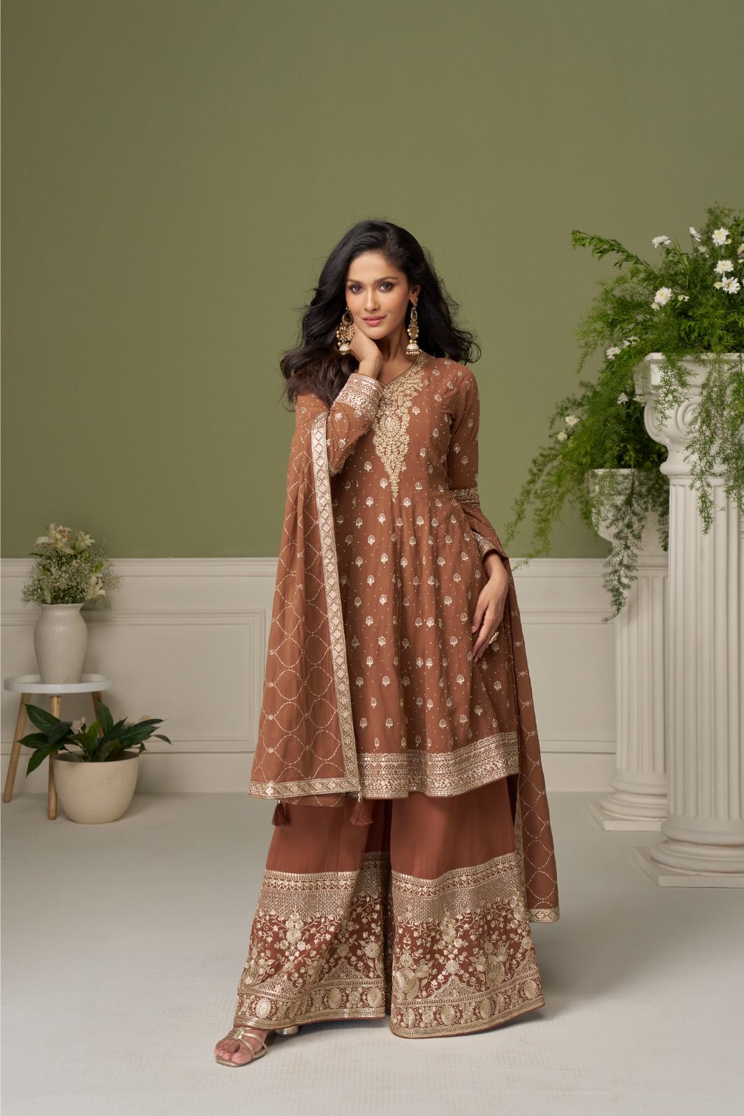 GULKAYRA DESIGNER PRESENT GLAMOUR SERIES  7557-7559 WITH PLAZZO STYLE 7