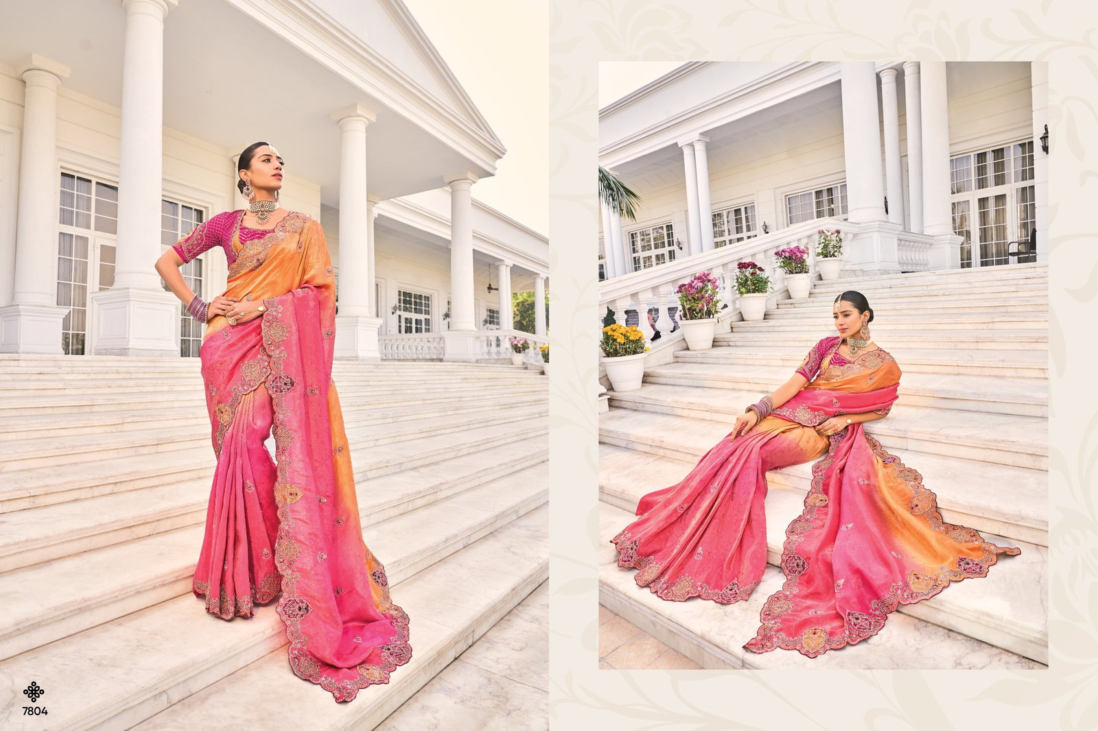 M.N  Present Shahi Poshak Vol-3 Designer Fancy Saree for Wedding series 7801 to 7809 13