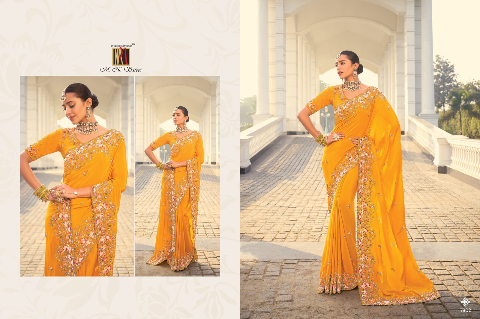 M.N  Present Shahi Poshak Vol-3 Designer Fancy Saree for Wedding series 7801 to 7809 12