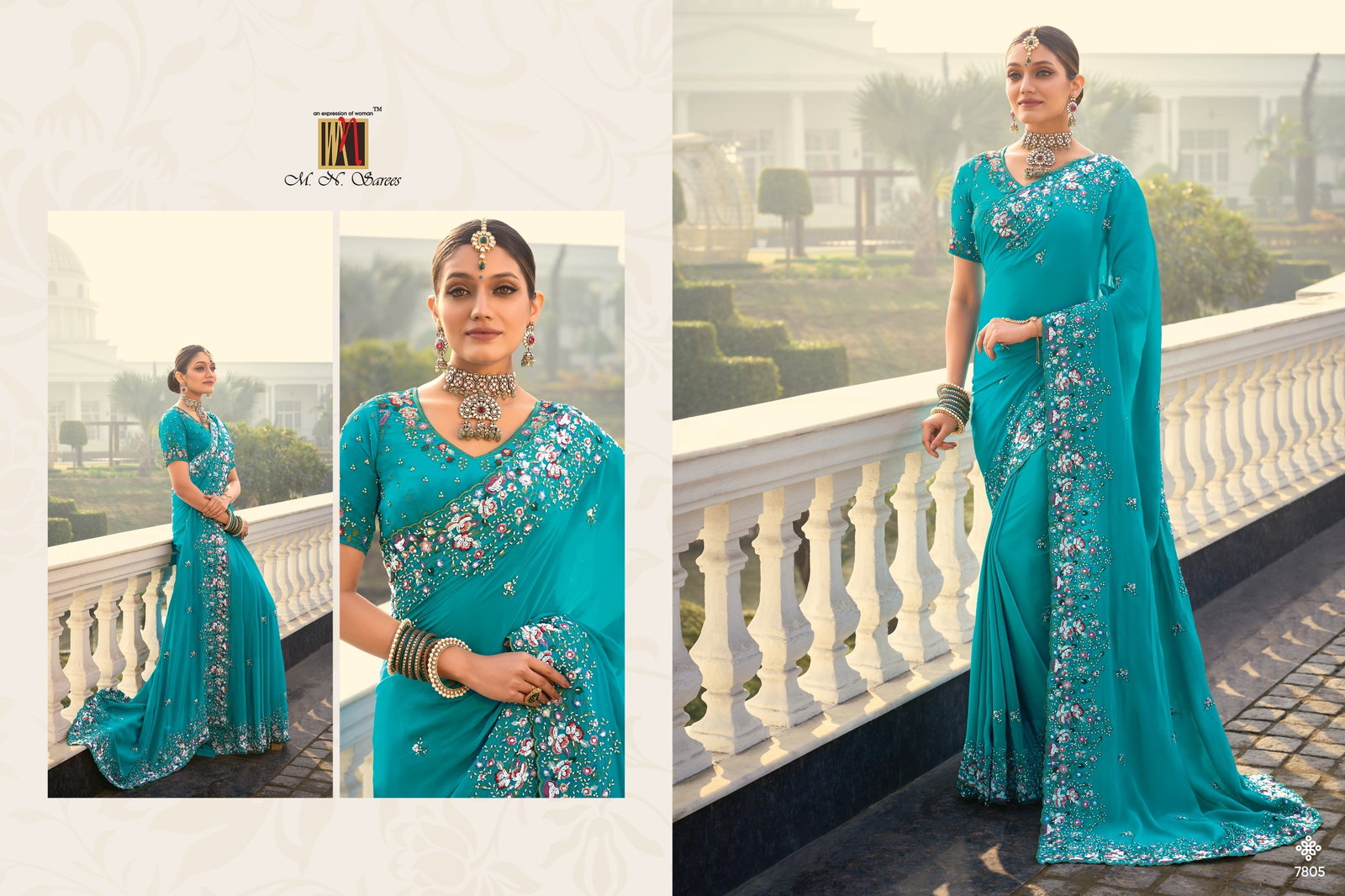 M.N  Present Shahi Poshak Vol-3 Designer Fancy Saree for Wedding series 7801 to 7809 11