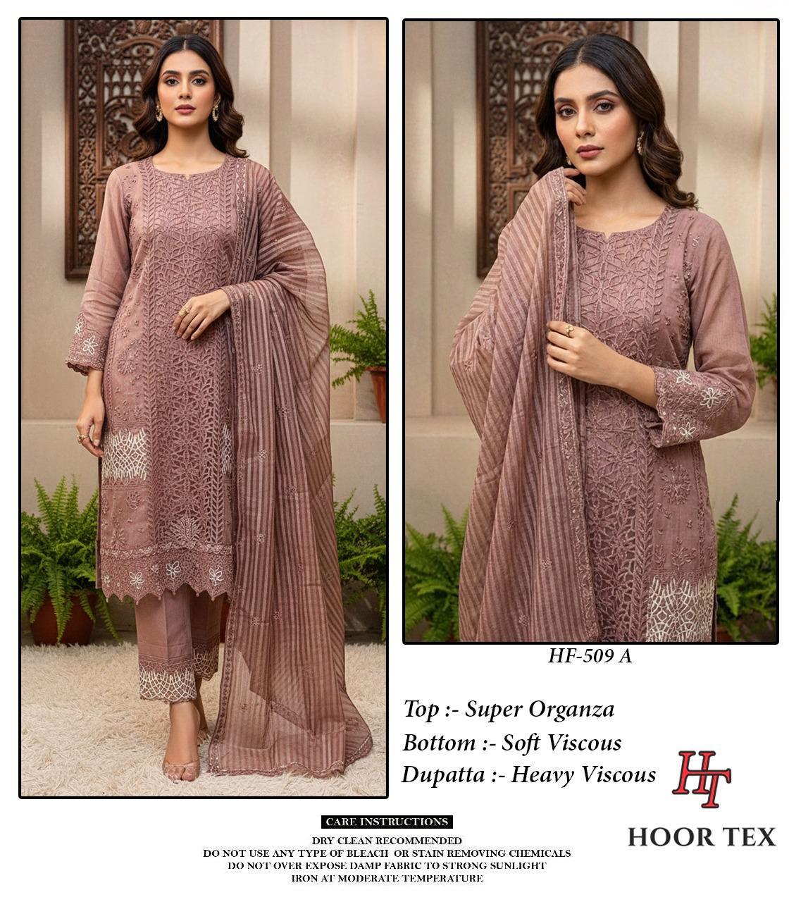 HOOR TEX PRESENT PAKISTANI READYMADE SALWAR SUIT SERIES 509 A TO D 9