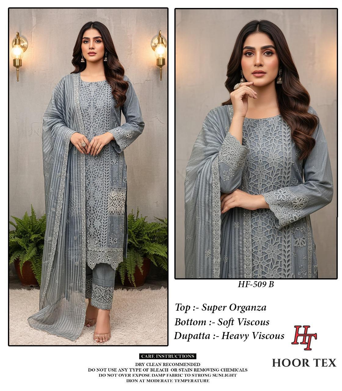 HOOR TEX PRESENT PAKISTANI READYMADE SALWAR SUIT SERIES 509 A TO D 8