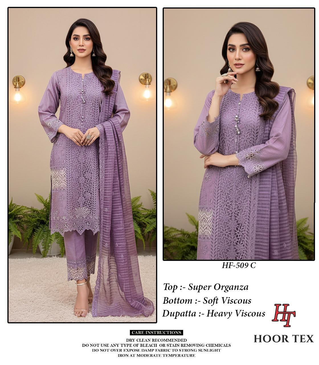 HOOR TEX PRESENT PAKISTANI READYMADE SALWAR SUIT SERIES 509 A TO D 7