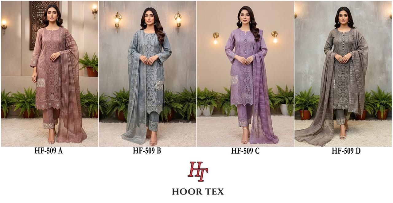 HOOR TEX PRESENT PAKISTANI READYMADE SALWAR SUIT SERIES 509 A TO D 2