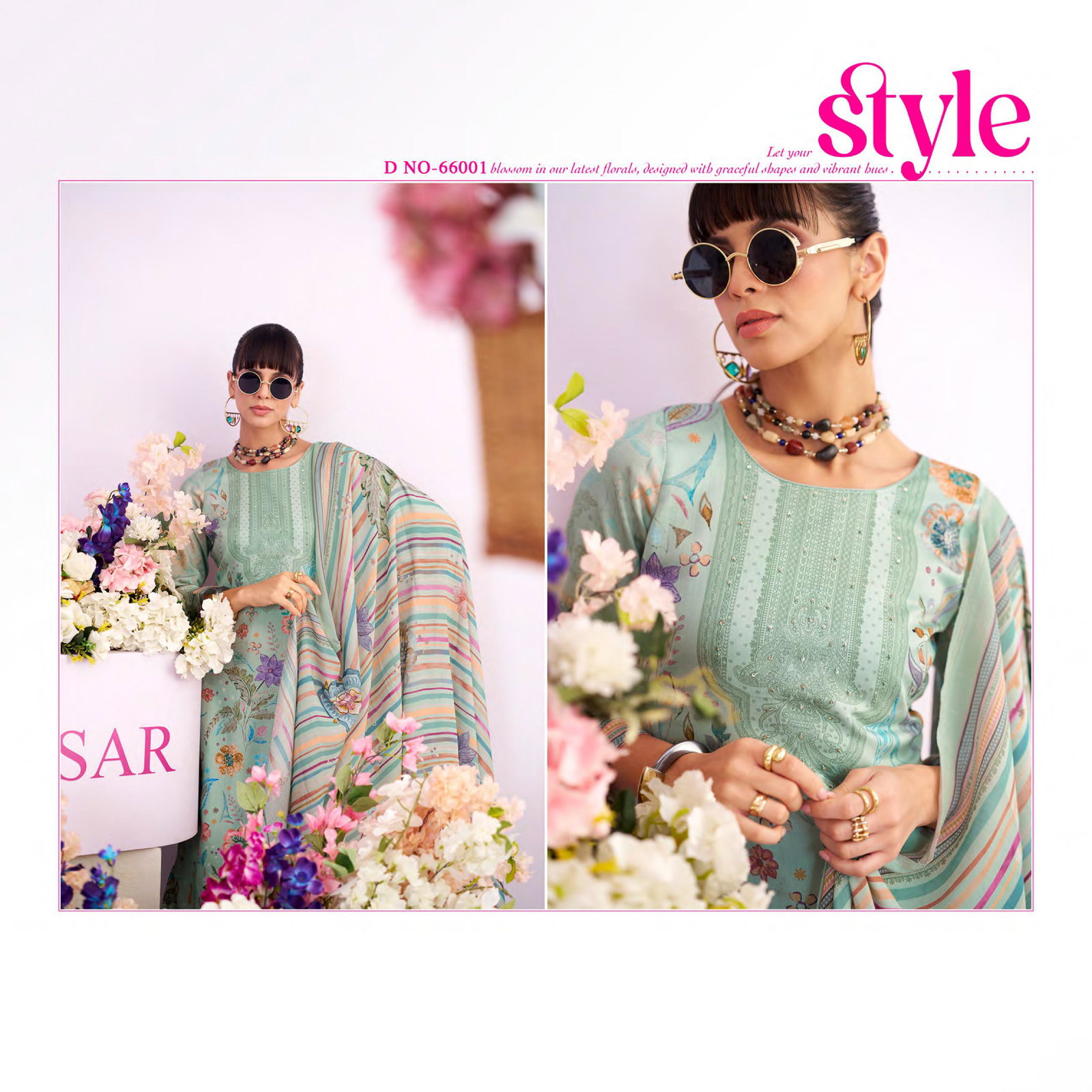 KESAR  PRESNET ZARA  UNSTICH SUIT SERIES 66001-66006 15