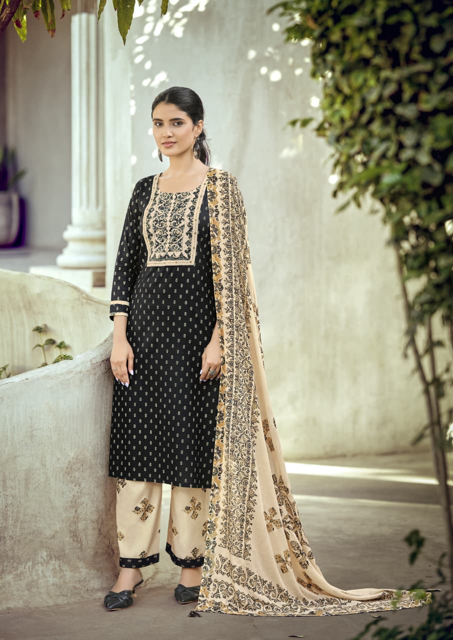 WOODEE PRESENT STRAIGHT CUT TOP WTH WITH BOTTOM DUPATTA  RANGOLI  CATLOUGLE SERIES 1001-1006 13