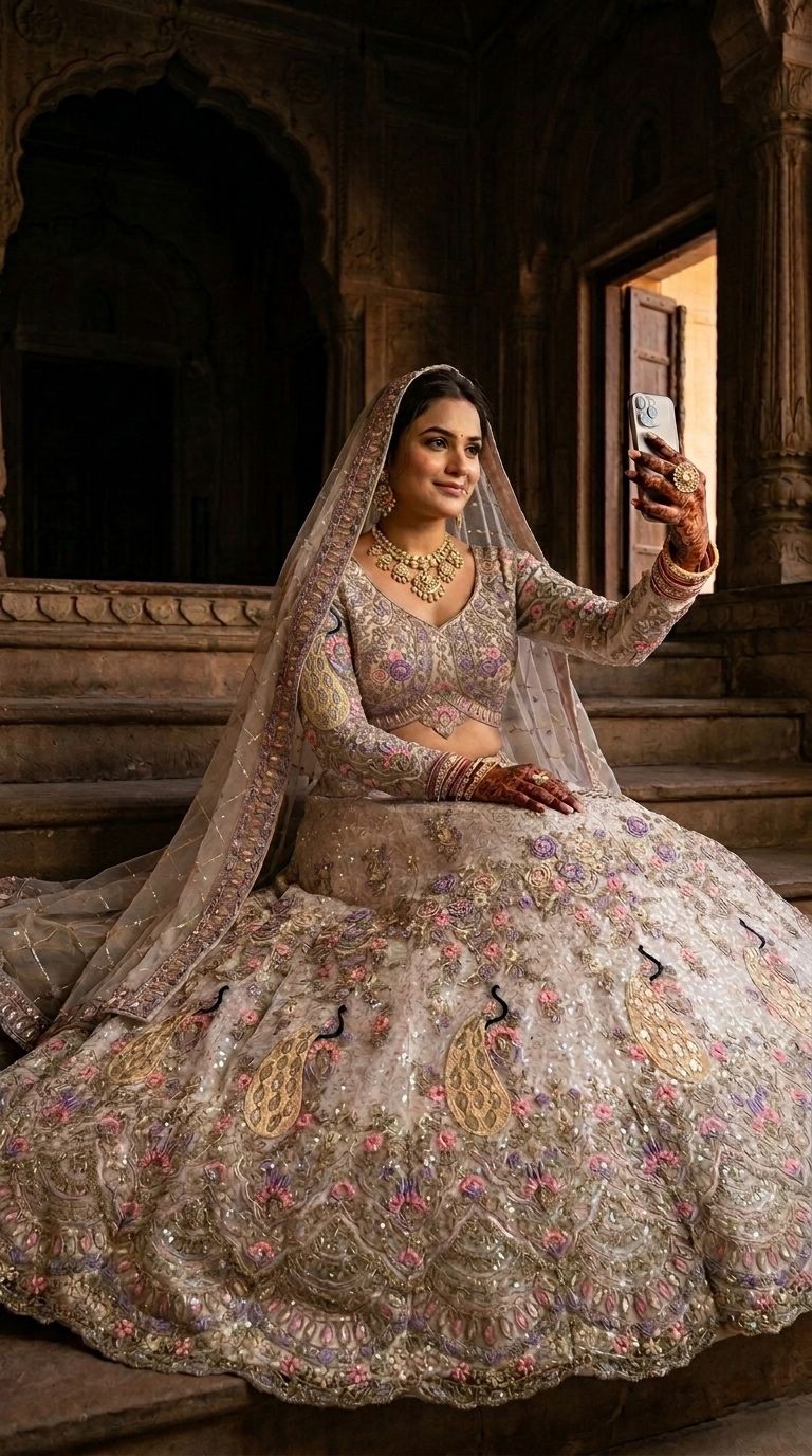 BOLLYWOOD  FANCY LEHENGA CHOLI WITH 4 MTR FLAIR CODING SEQUENCES WORK LEHENGA OFF WHITE 14