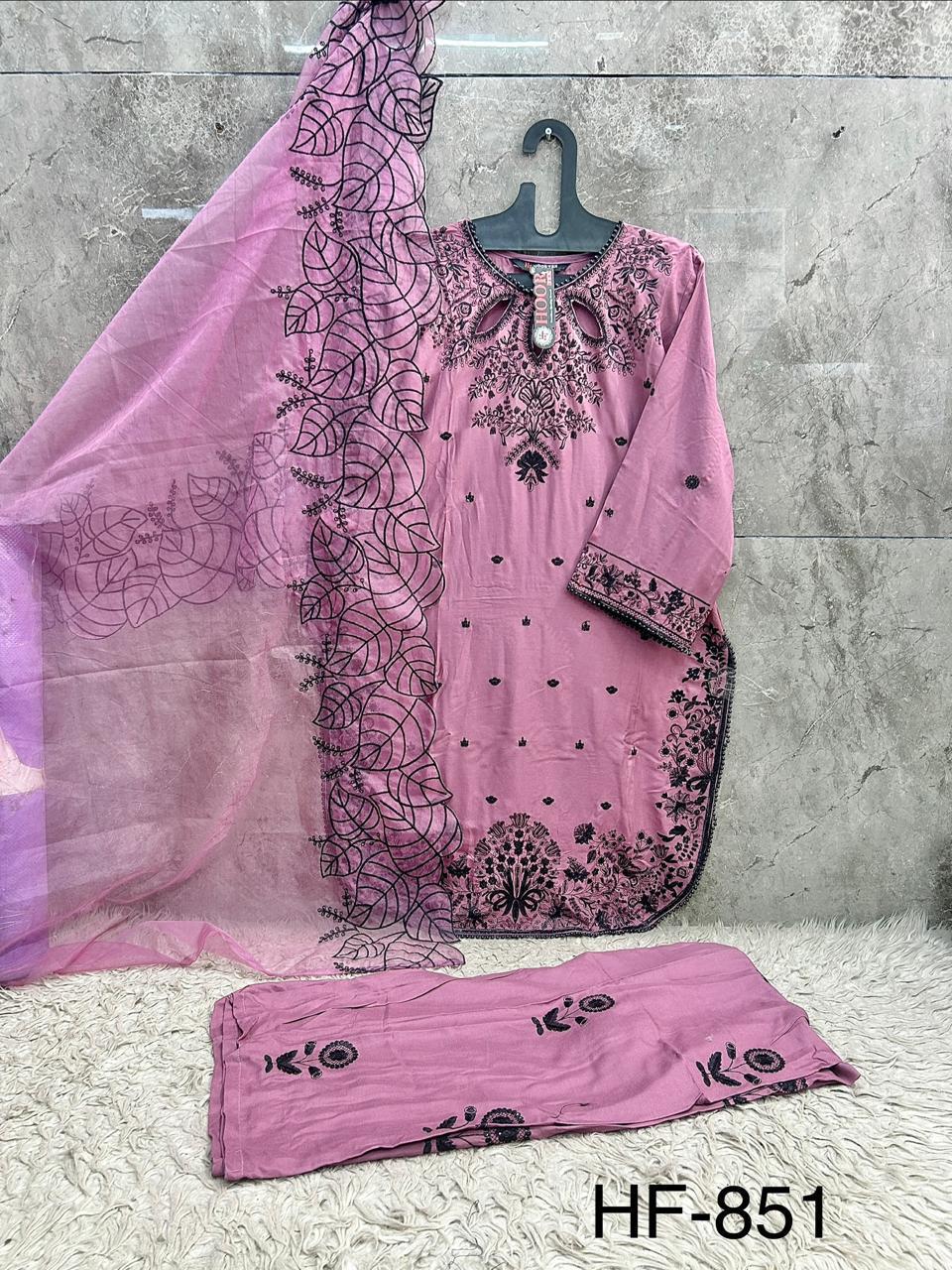 HOOR TEX PRESENT FULL STICHED PAKISTANI SUITS SERIES HF 851-A TO D 2